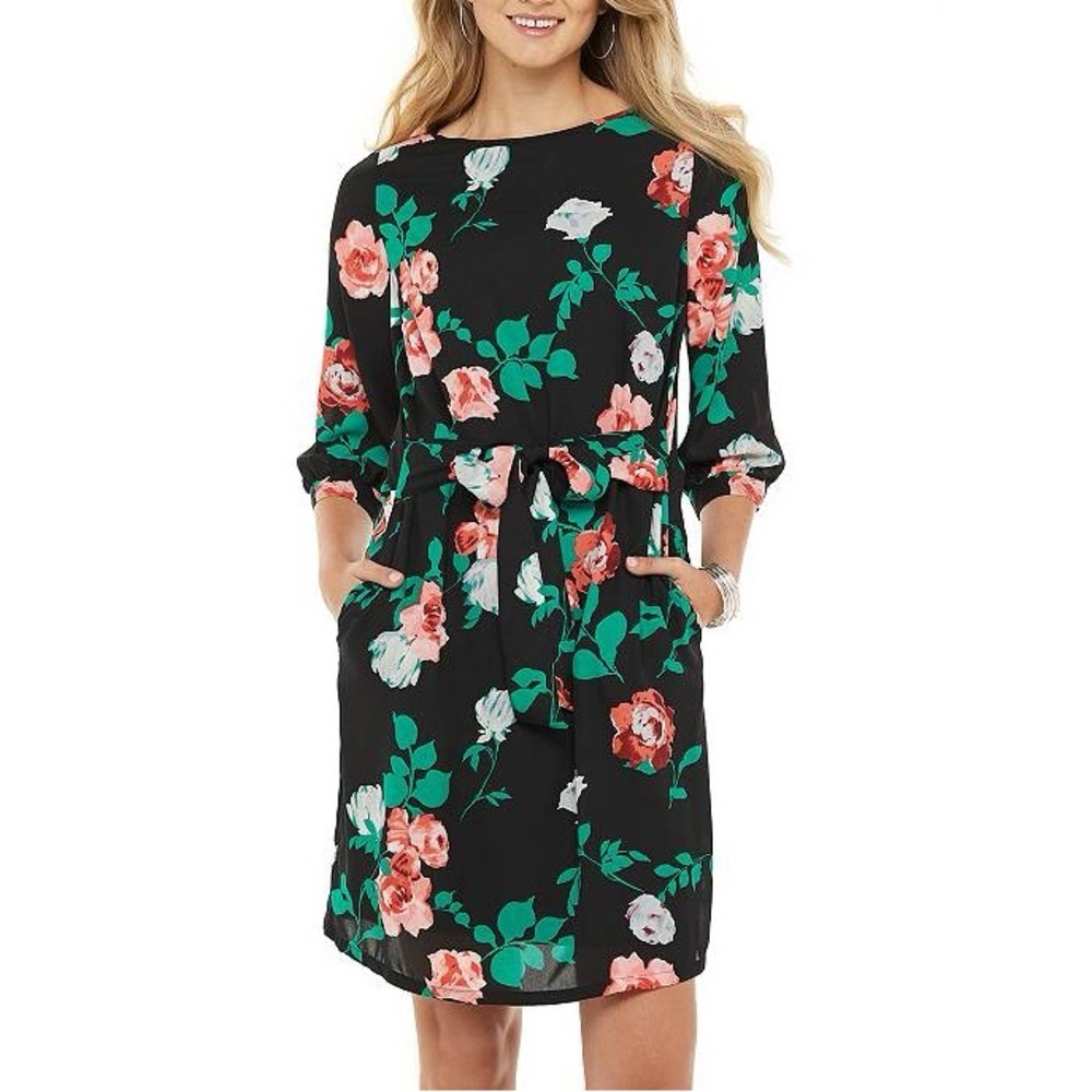 Women's Apt. 9 Belted Boatneck Dress